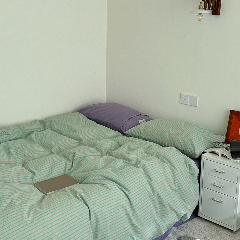 Mossstone Bedding Set - 100% Cotton-Welvere