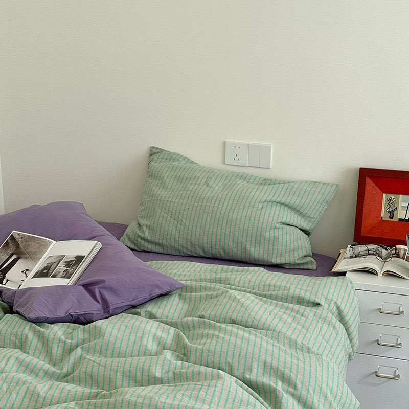 Mossstone Bedding Set - 100% Cotton-Welvere