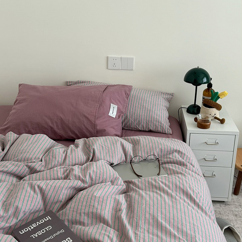 Mossstone Bedding Set - 100% Cotton-Welvere