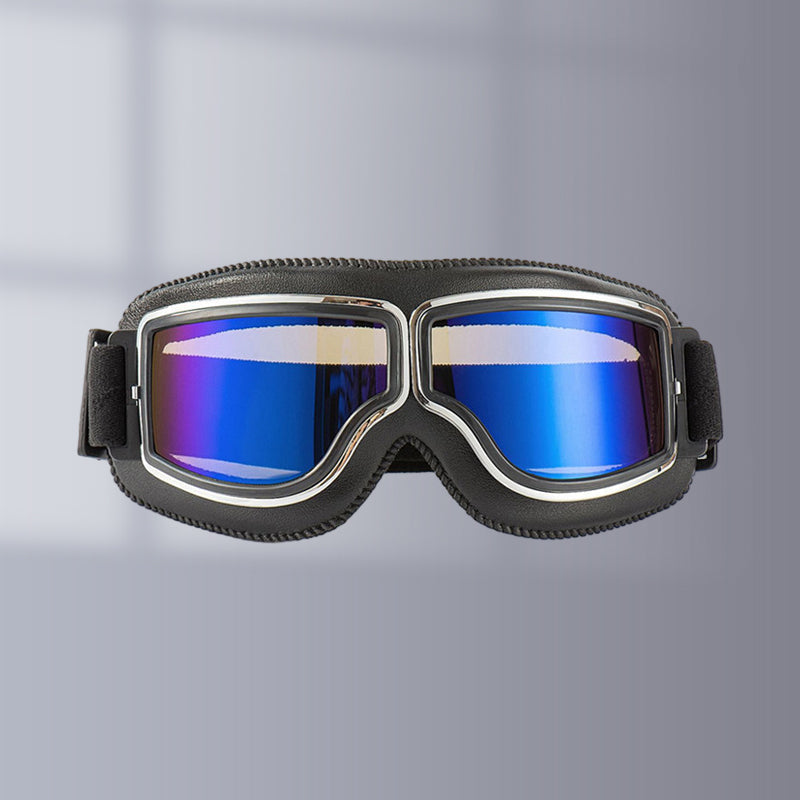 Vintage Motorcycle Goggles with Interchangeable Lenses and Comfort Padding, view 12
