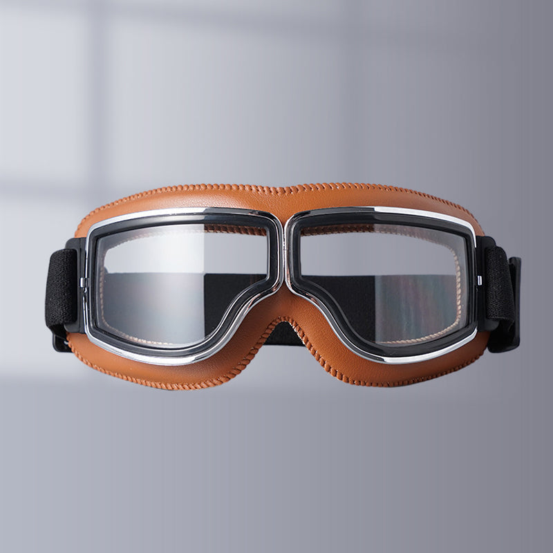 Vintage Motorcycle Goggles with Interchangeable Lenses and Comfort Padding, view 13