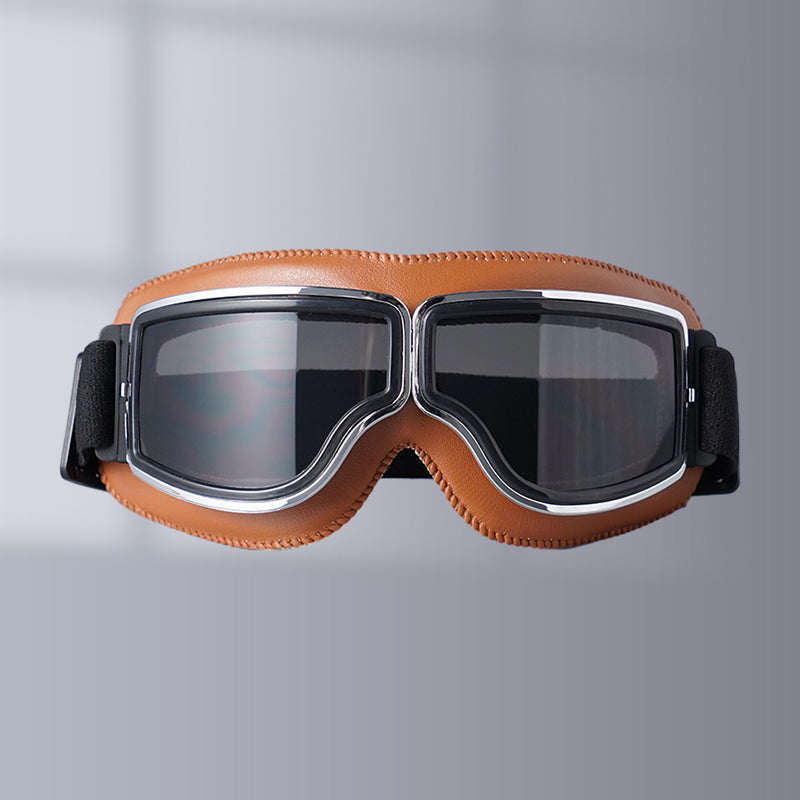 Vintage Motorcycle Goggles with Interchangeable Lenses and Comfort Padding, view 14