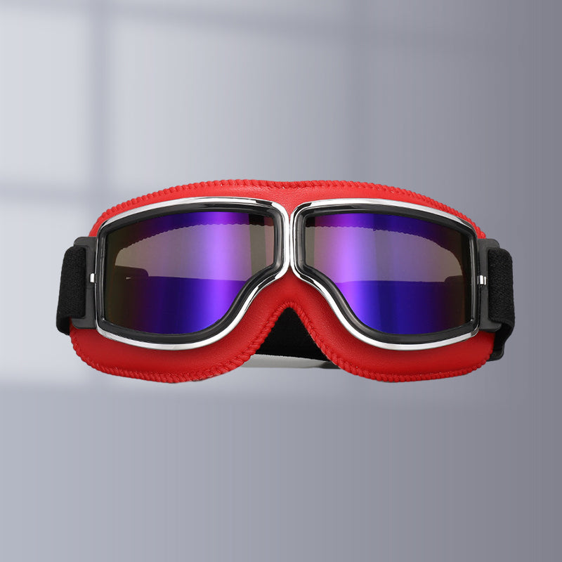 Vintage Motorcycle Goggles with Interchangeable Lenses and Comfort Padding, view 18