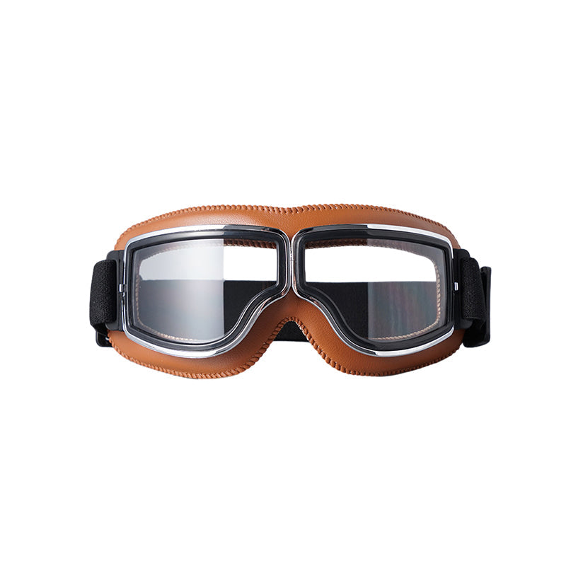 Vintage Motorcycle Goggles with Interchangeable Lenses and Comfort Padding, view 9