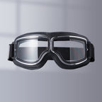 Vintage Motorcycle Goggles with Interchangeable Lenses and Comfort Padding