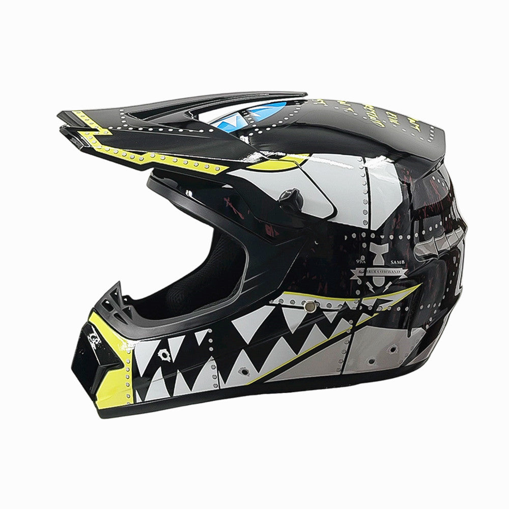 Full-Face Motocross Helmet with Extended Adjustable Visor, Reinforced Chin Guard, view 12