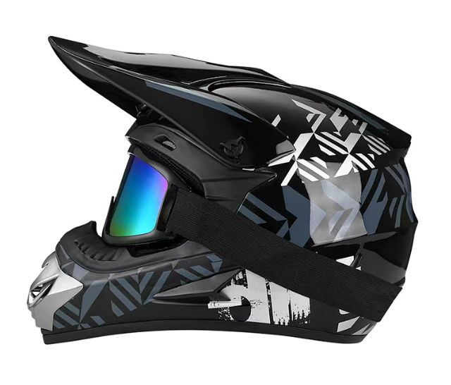 Full-Face Motocross Helmet with Extended Adjustable Visor, Reinforced Chin Guard, view 16