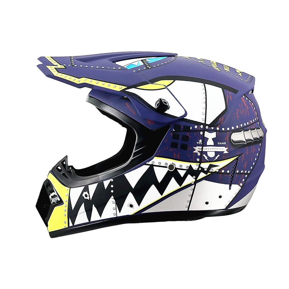 Full-Face Motocross Helmet with Extended Adjustable Visor, Reinforced Chin Guard, view 41