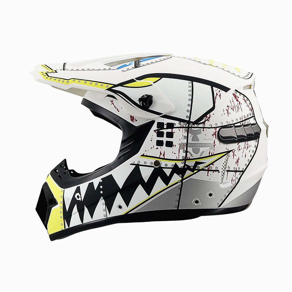 Full-Face Motocross Helmet with Extended Adjustable Visor, Reinforced Chin Guard, view 47