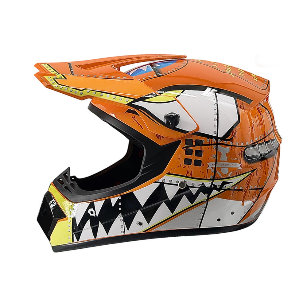 Full-Face Motocross Helmet with Extended Adjustable Visor, Reinforced Chin Guard, view 49