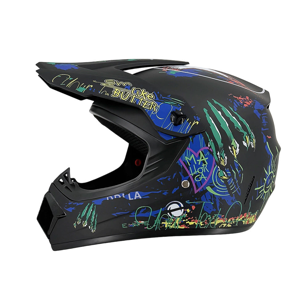 Full-Face Motocross Helmet with Extended Adjustable Visor, Reinforced Chin Guard, view 51
