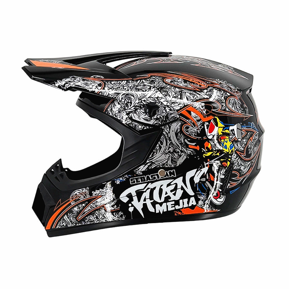 Full-Face Motocross Helmet with Extended Adjustable Visor, Reinforced Chin Guard, view 57
