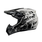 Full-Face Motocross Helmet with Extended Adjustable Visor, Reinforced Chin Guard
