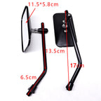 Adjustable Chrome Motorcycle Handlebar Rearview Mirrors - Universal Clamp Mounts, view 3