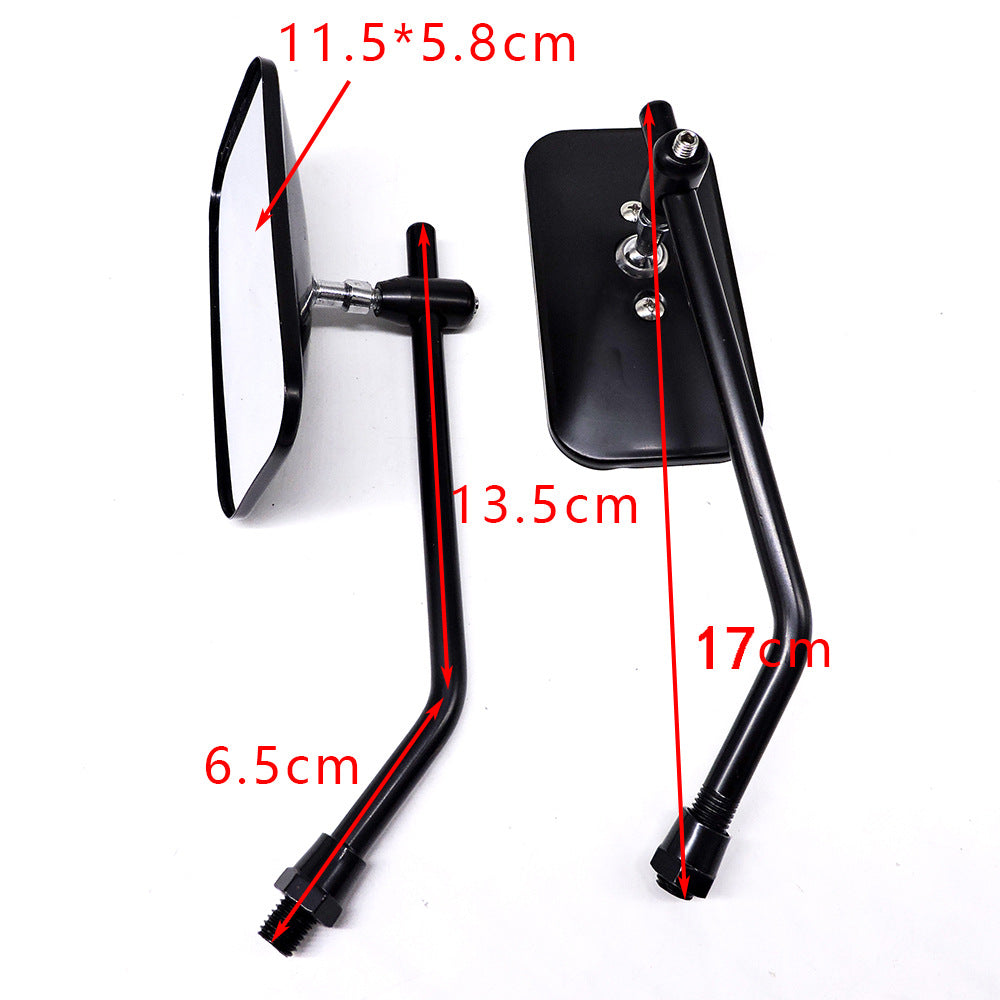 Adjustable Chrome Motorcycle Handlebar Rearview Mirrors - Universal Clamp Mounts, view 3