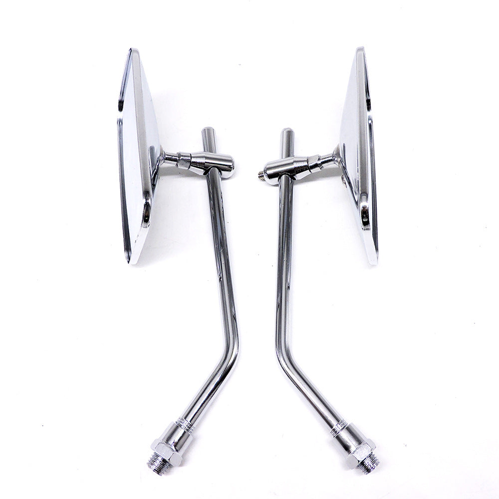 Adjustable Chrome Motorcycle Handlebar Rearview Mirrors - Universal Clamp Mounts, view 5