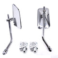 Adjustable Chrome Motorcycle Handlebar Rearview Mirrors - Universal Clamp Mounts, view 8