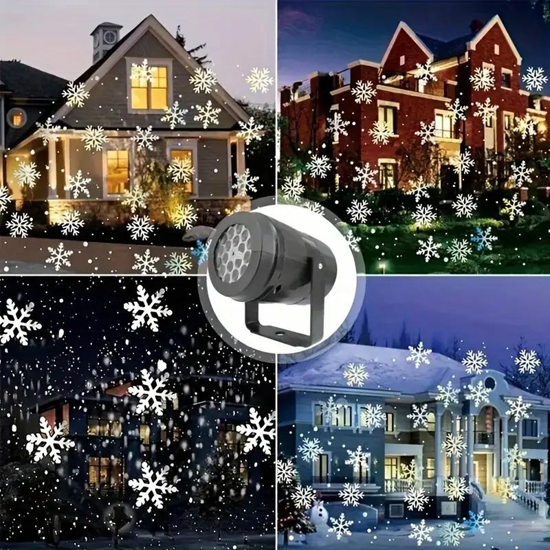Moving Snowflake Christmas Projector, LED, Indoor and Outdoor
