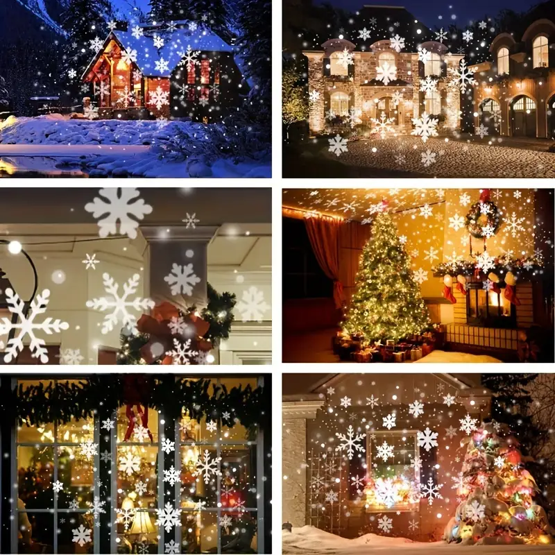Moving Snowflake Christmas Projector, LED, Indoor and Outdoor