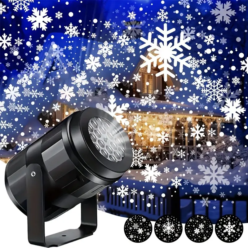 Moving Snowflake Christmas Projector, LED, Indoor and Outdoor