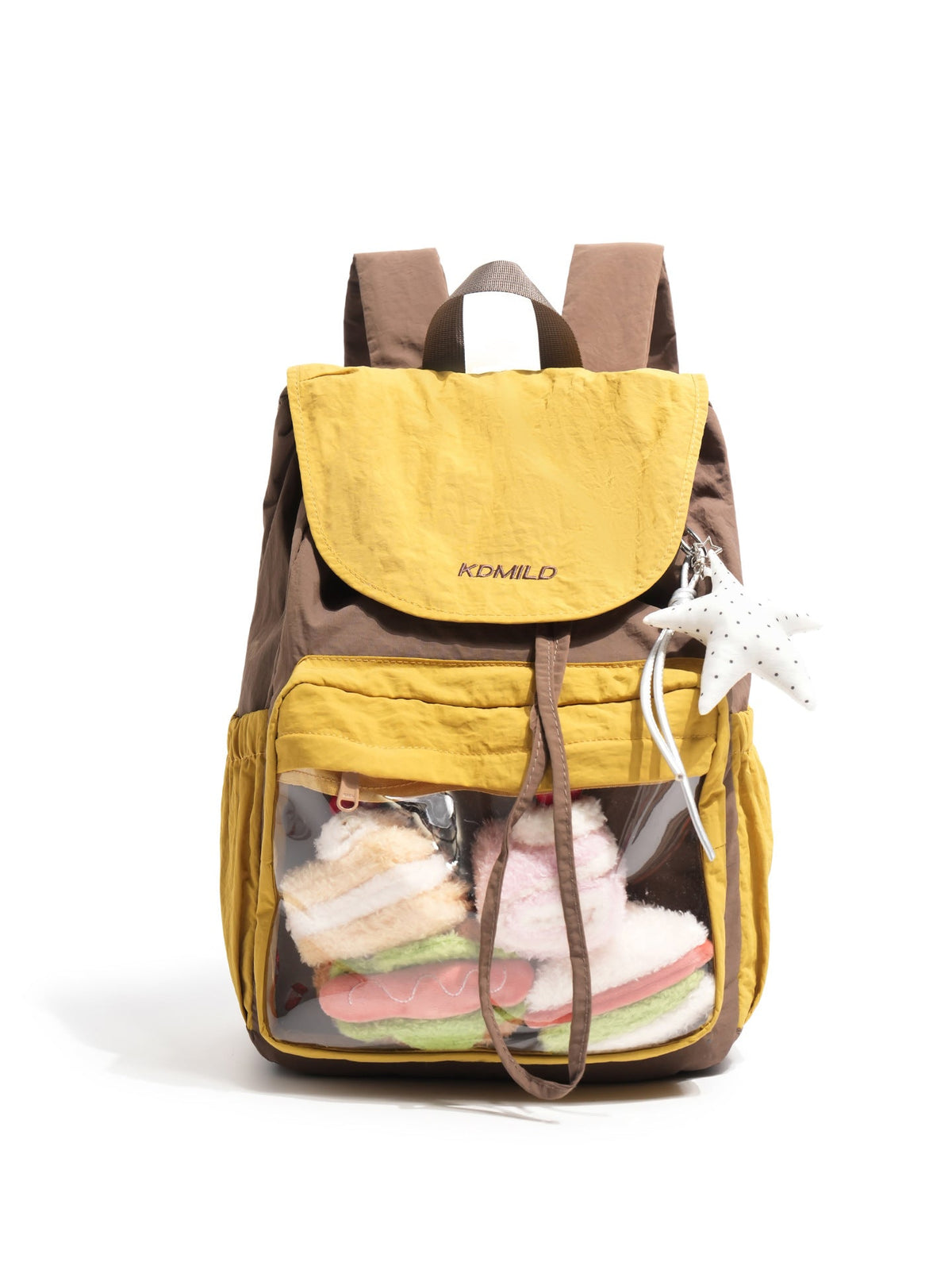 Multi-Compartment Utility School Backpack with Clear Pocket