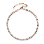 Multi-Faceted Crystal Anklet with Adjustable Extension Chain