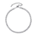 Multi-Faceted Crystal Anklet with Adjustable Extension Chain