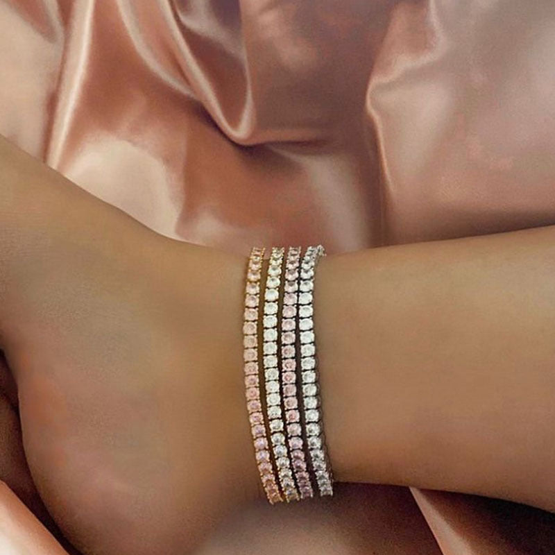 Multi-Faceted Crystal Anklet with Adjustable Extension Chain