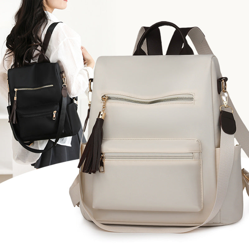Multi-Pocket Backpack with Detachable Strap and Adjustable Padded Straps