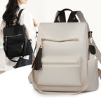 Multi-Pocket Backpack with Detachable Strap and Adjustable Padded Straps