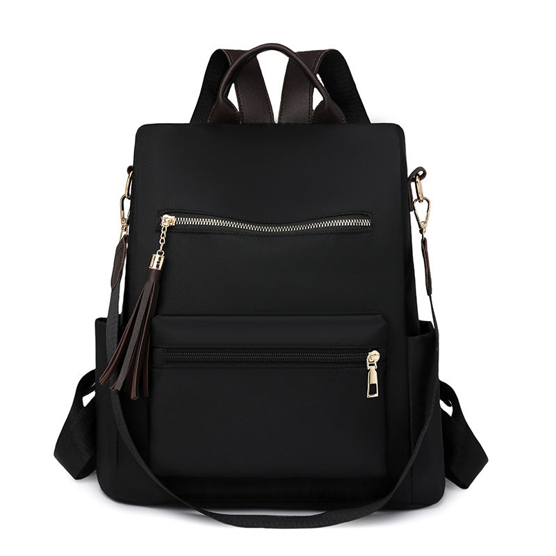 Multi-Pocket Backpack with Detachable Strap and Adjustable Padded Straps