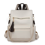 Multi-Pocket Backpack with Detachable Strap and Adjustable Padded Straps