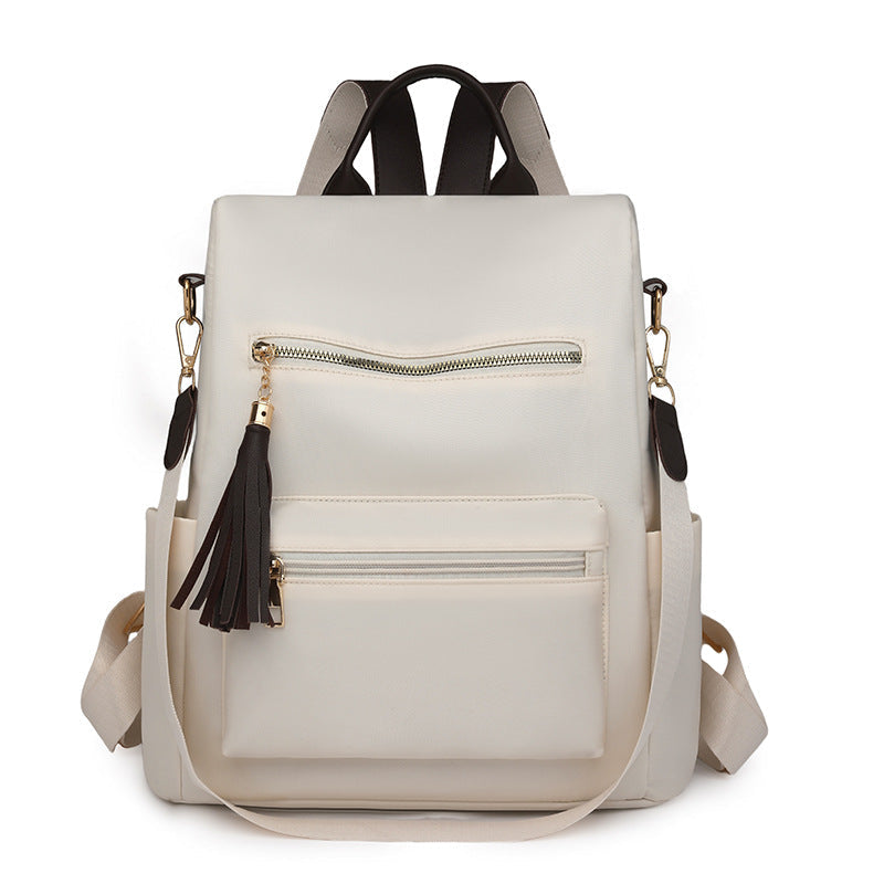 Multi-Pocket Backpack with Detachable Strap and Adjustable Padded Straps