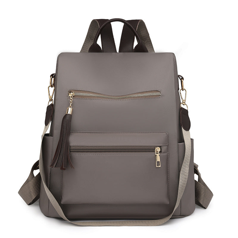 Multi-Pocket Backpack with Detachable Strap and Adjustable Padded Straps