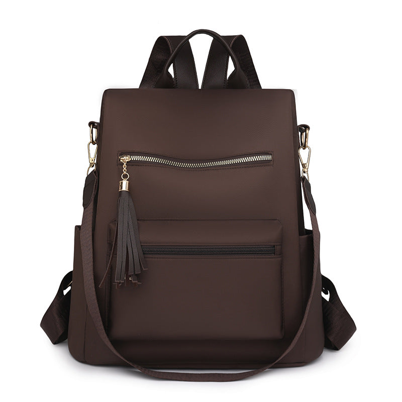Multi-Pocket Backpack with Detachable Strap and Adjustable Padded Straps