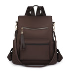 Multi-Pocket Backpack with Detachable Strap and Adjustable Padded Straps