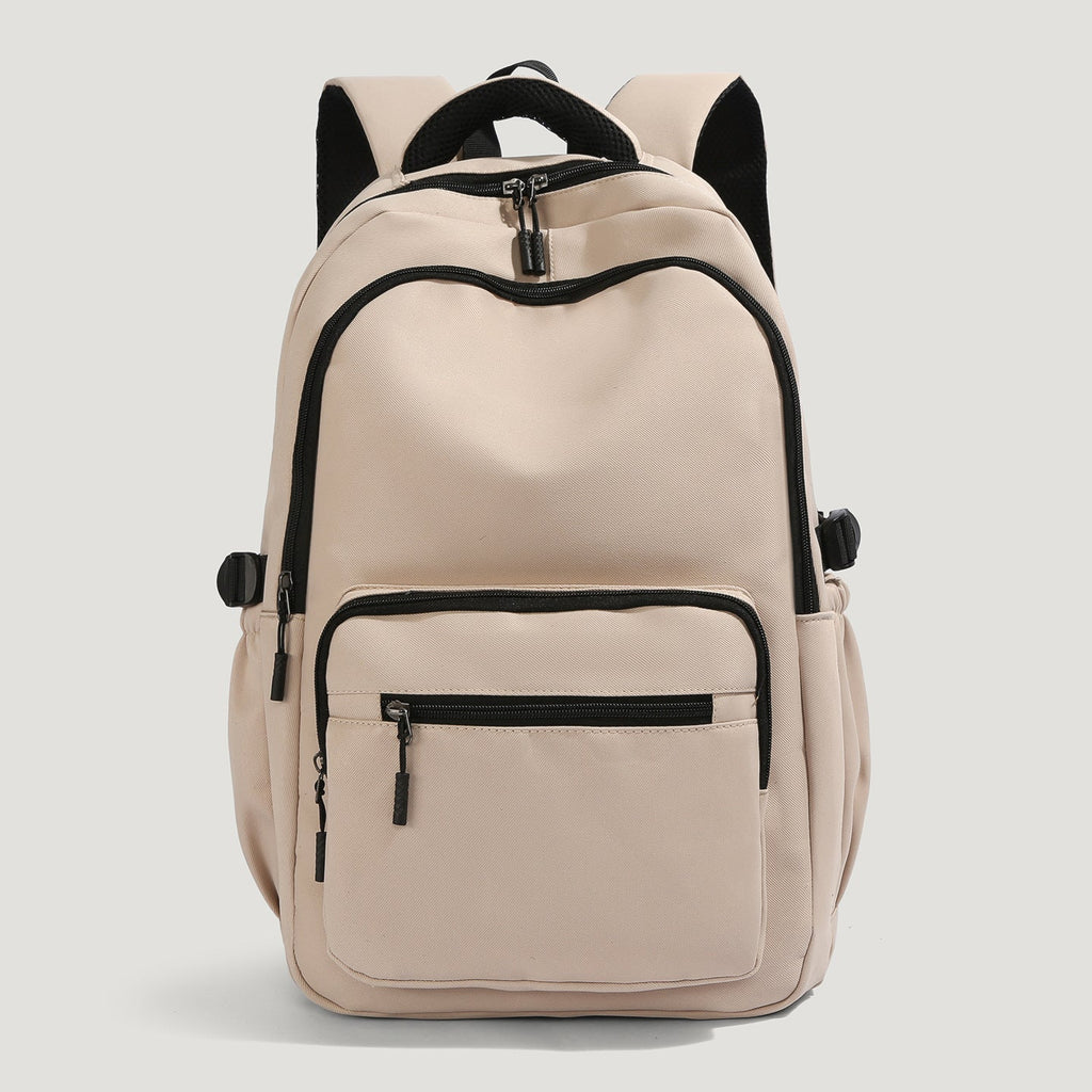 Multi-Pocket Organisational Backpack with Water-Resistant Fabric
