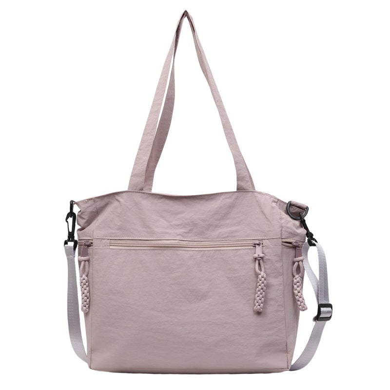 Multi-Pocket Travel Shoulder Tote with Adjustable Straps