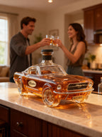 Mustang Car-Shaped Glass Whiskey Decanter for Bourbon and Spirits