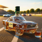 Mustang Car-Shaped Glass Whiskey Decanter for Bourbon and Spirits