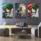 Adventure-Inspired My Hero Anime Canvas Wall Art | Welvere-Welvere