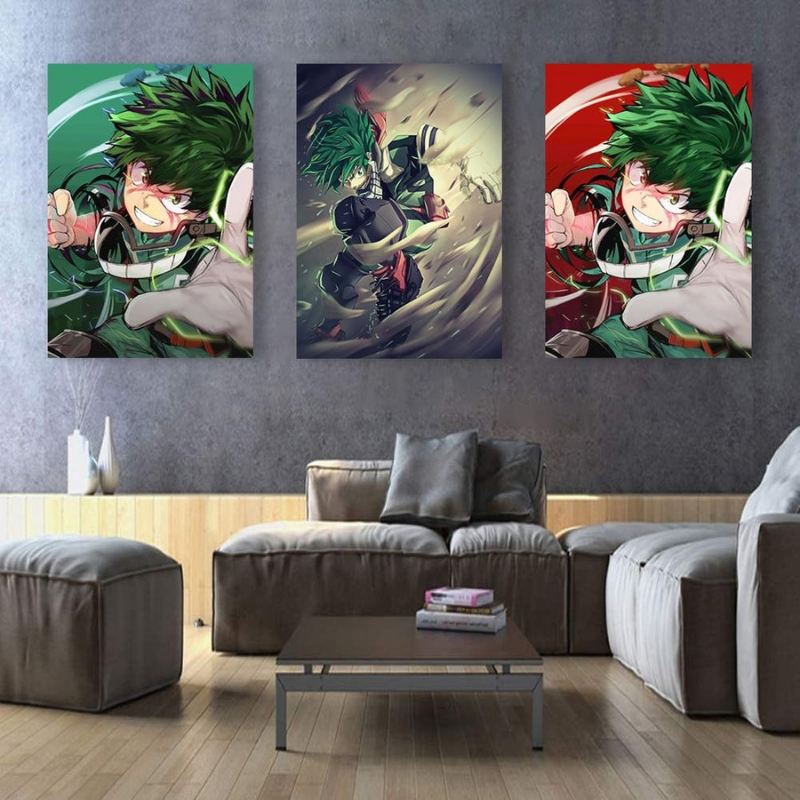 Adventure-Inspired My Hero Anime Canvas Wall Art | Welvere-Welvere