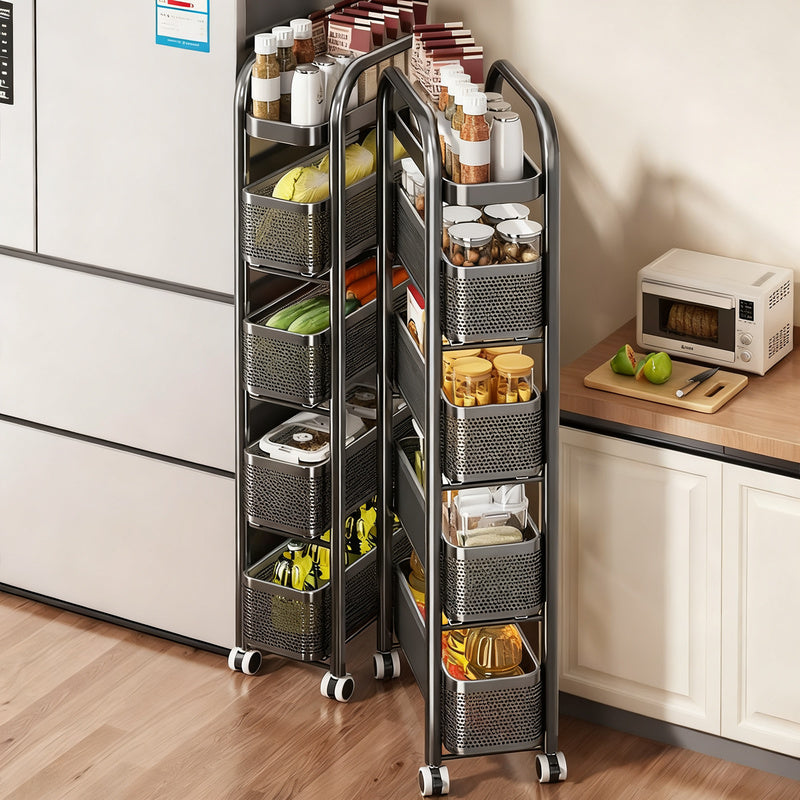 Narrow Carbon Steel Drawer Organiser for Kitchen and Bathroom
