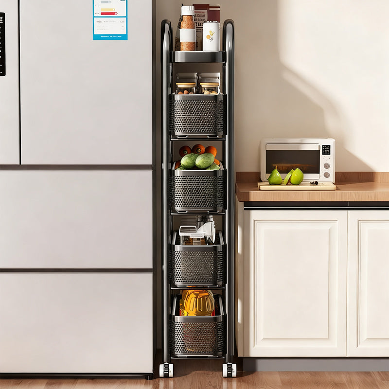 Narrow Carbon Steel Drawer Organiser for Kitchen and Bathroom