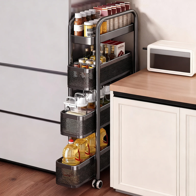 Narrow Carbon Steel Drawer Organiser for Kitchen and Bathroom