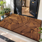 Natural Coir Welcome Mat with Sturdy Backing for Indoor and Outdoor Use
