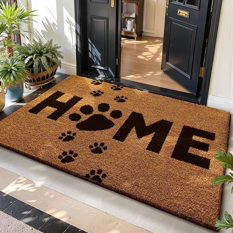 Natural Coir Welcome Mat with Sturdy Backing for Indoor and Outdoor Use