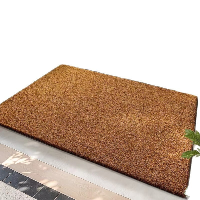 Natural Coir Welcome Mat with Sturdy Backing for Indoor and Outdoor Use