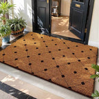 Natural Coir Welcome Mat with Sturdy Backing for Indoor and Outdoor Use