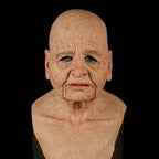 Natural Latex Full-Face Elderly Man Mask for Halloween Cosplay